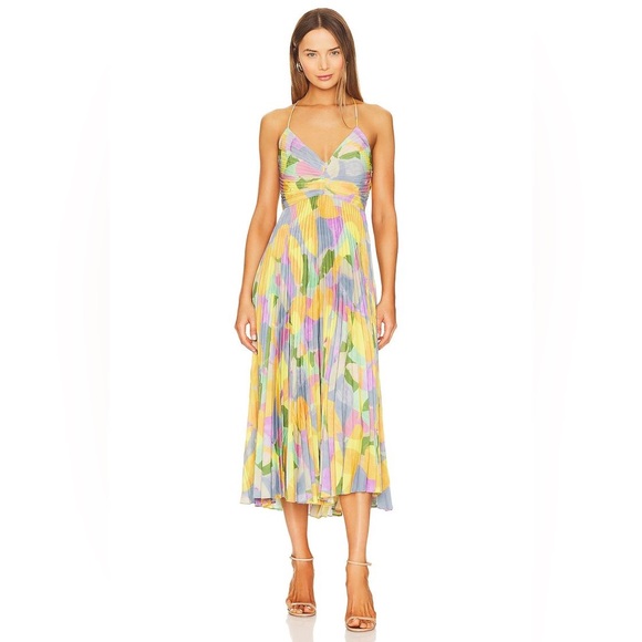 NWOT ASRT Blythe dress in Lime Rust Floral - Size M - Picture 1 of 9